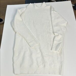 Cozy White Sweater Dress